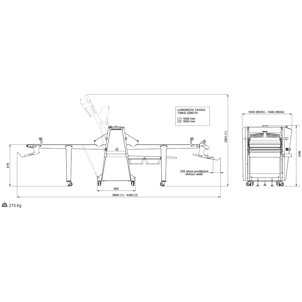 Automātiskais mīklas rullis R65A/16