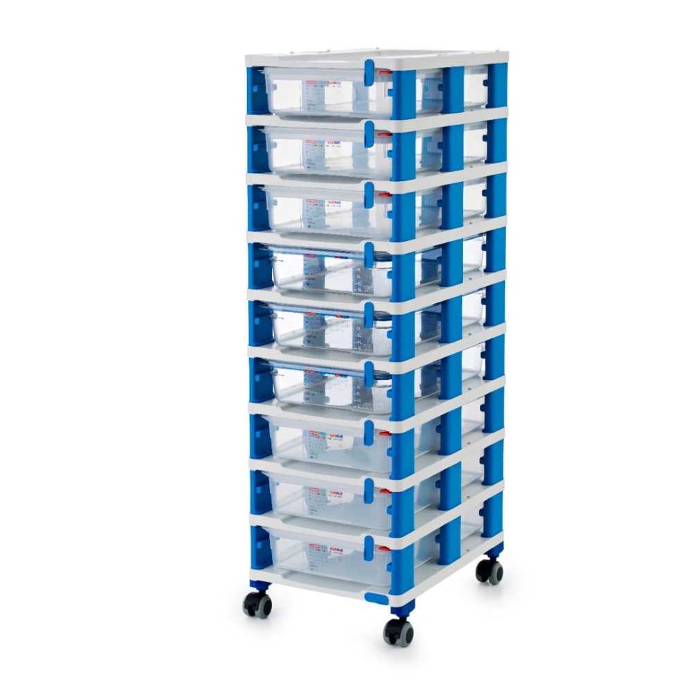 Pārtikas uzglabāšanas tornis ar konteineriem 3xGN 1/1 h-100mm (AR18227)