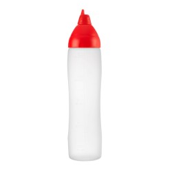 Mērču pudele-dozators sarkans 500 ml