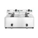 Manuālais friteris Profi Line ar izteces krānu, 2 x 8 l (209301)