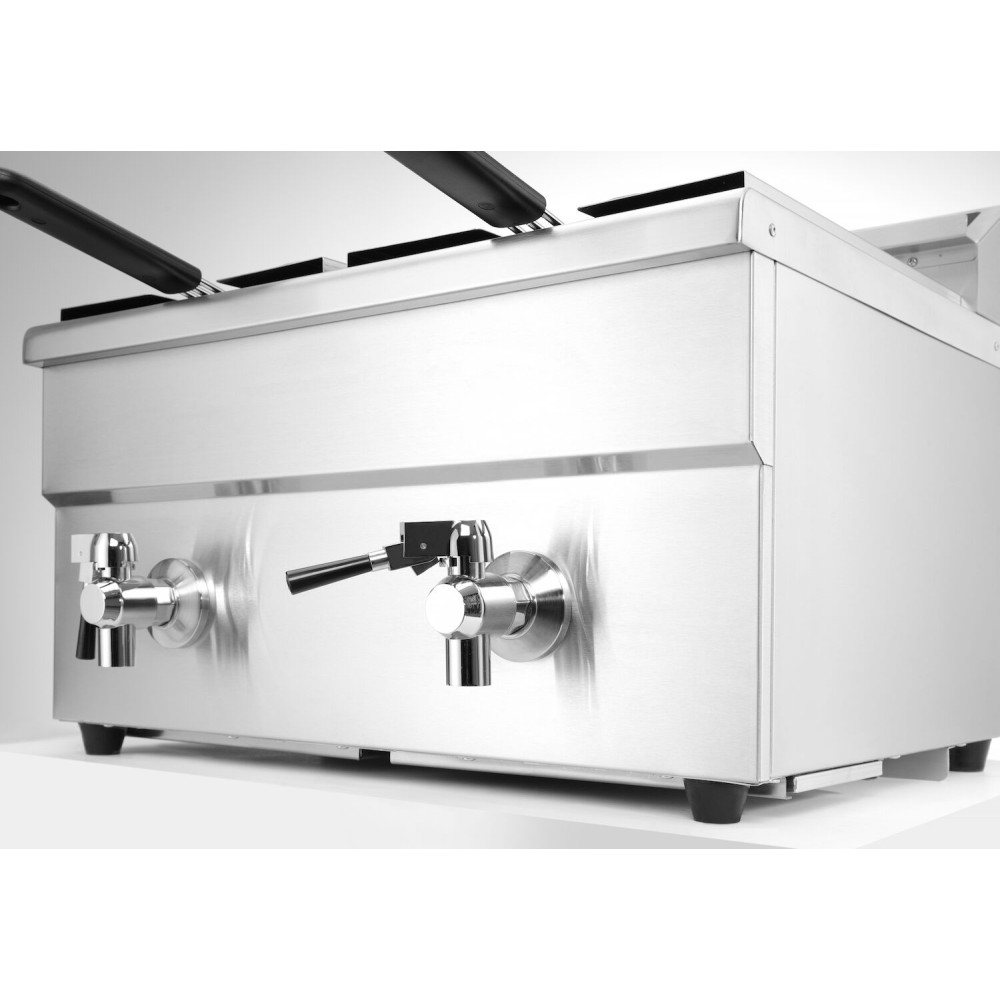 Friteris indukcijas ar izteces krānu - 2 x 8 l (215029)