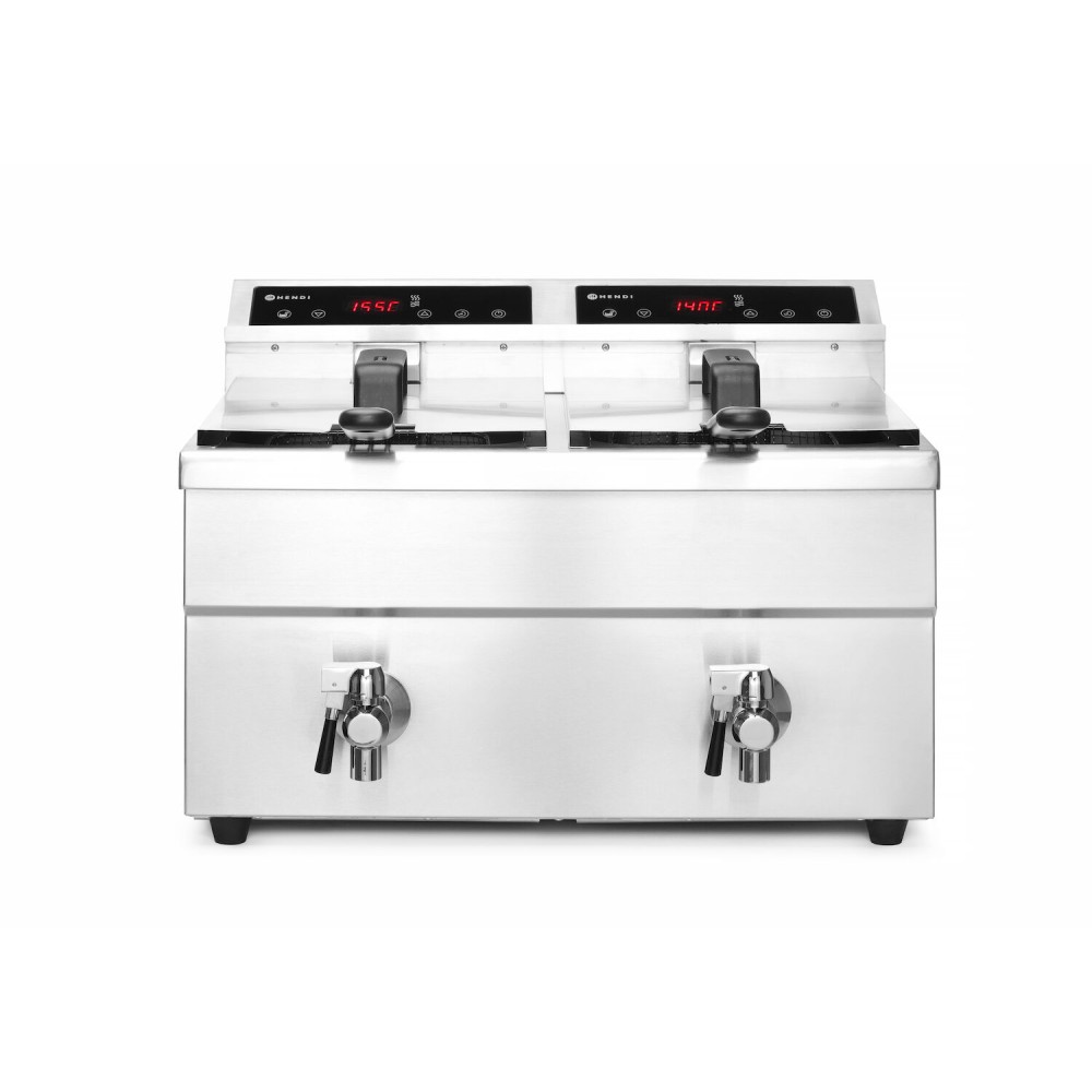 Friteris indukcijas ar izteces krānu - 2 x 8 l (215029)