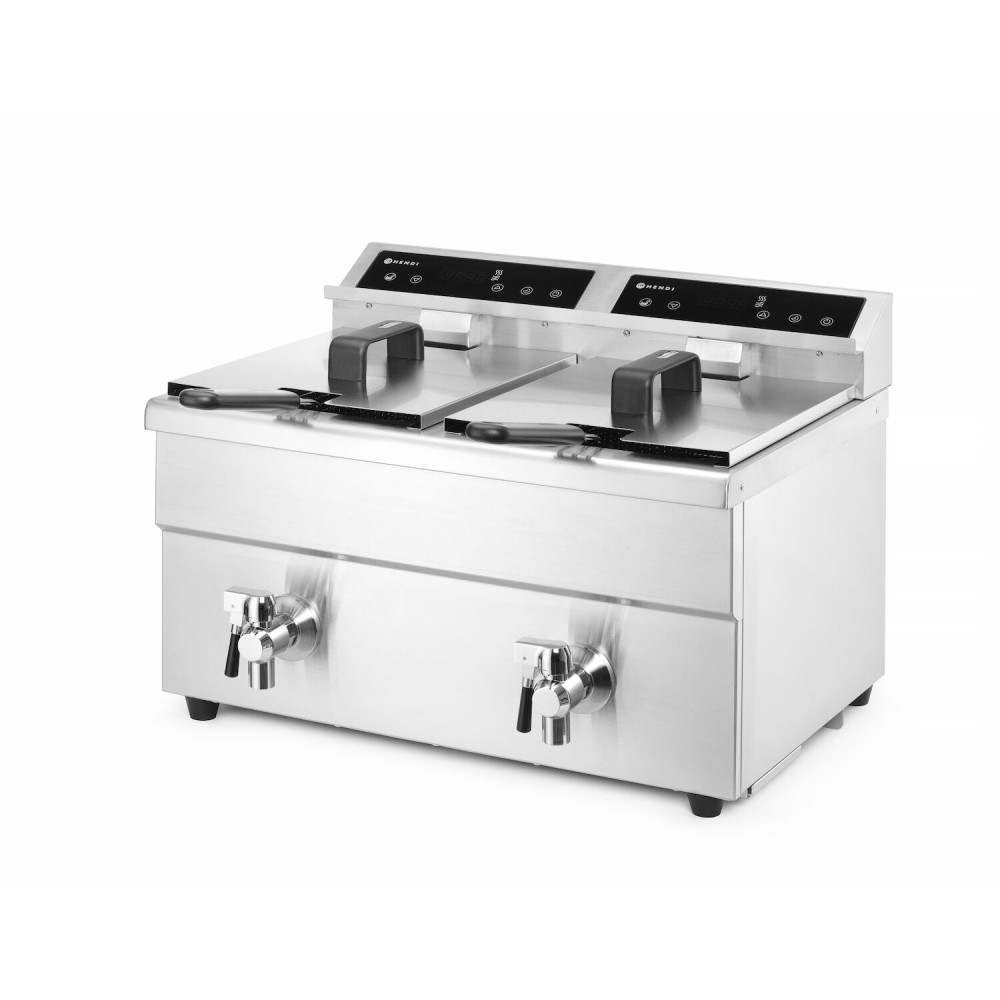 Friteris indukcijas ar izteces krānu - 2 x 8 l (215029)