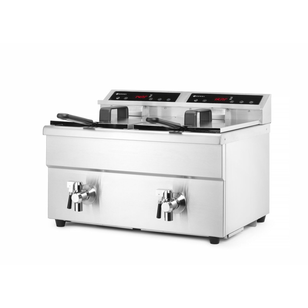 Friteris indukcijas ar izteces krānu - 2 x 8 l (215029)