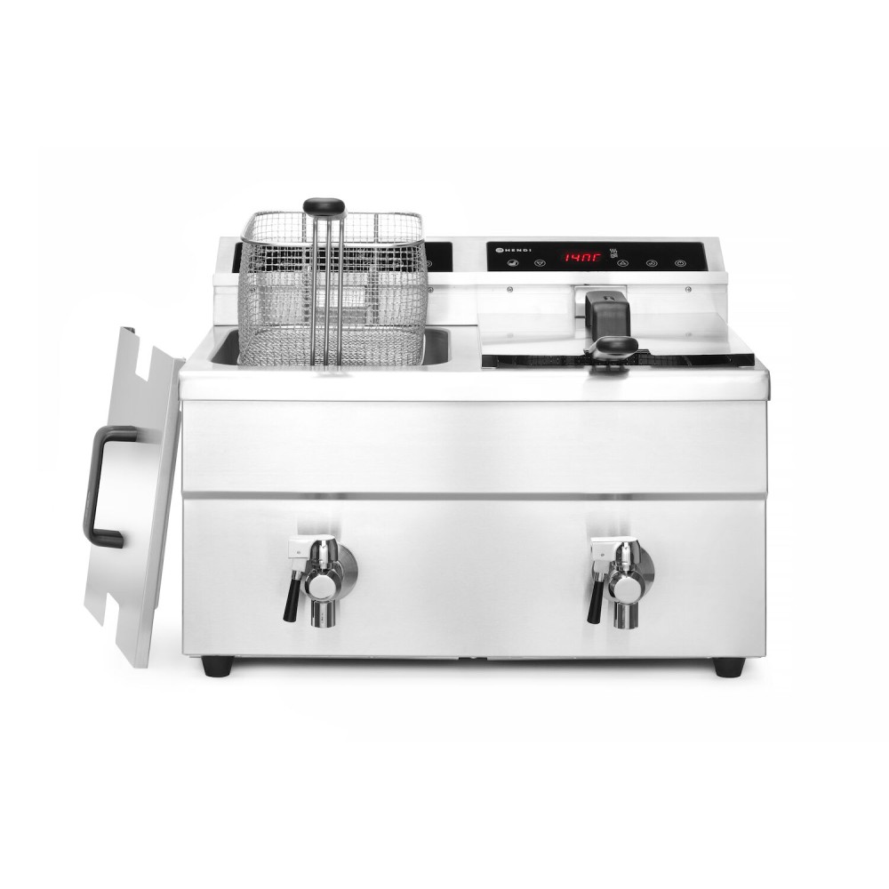 Friteris indukcijas ar izteces krānu - 2 x 8 l (215029)