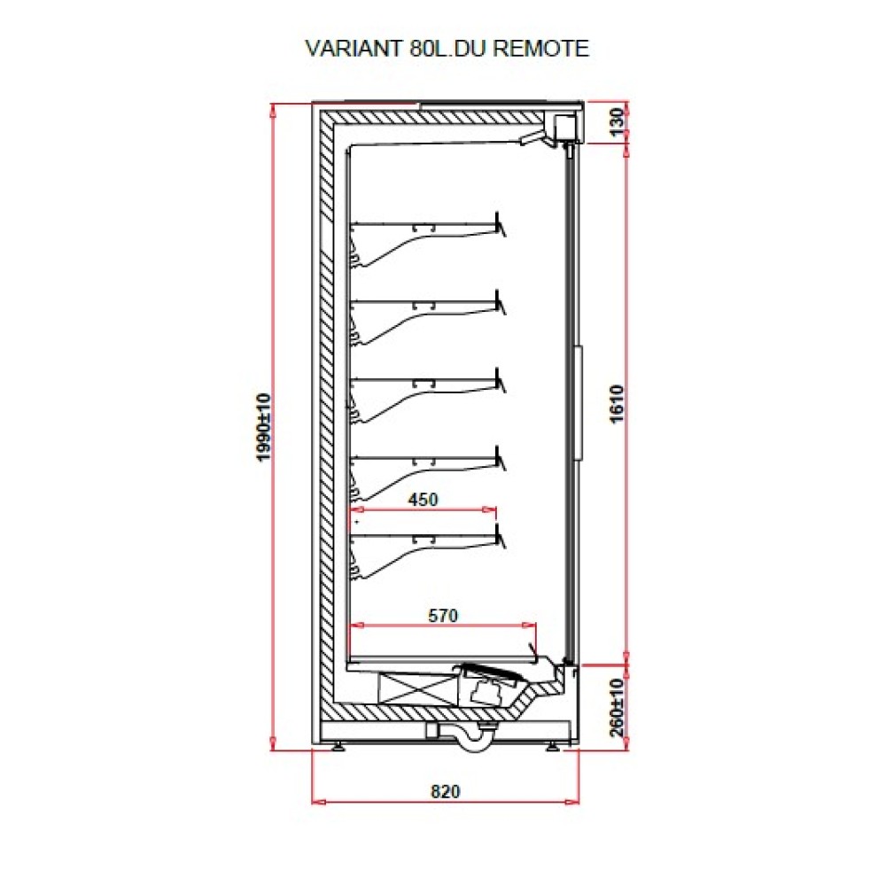 Vitrīna VARIANT 1.6 80L REMOTE (VT102.800L-c)