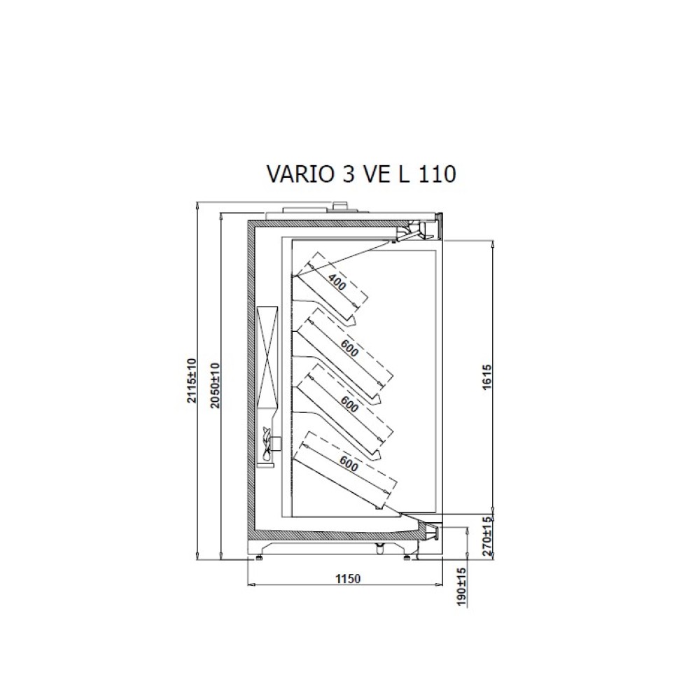 Vitrīna VARIO 3 VE 1.25 110L REMOTE (VR330.1100L.VE)