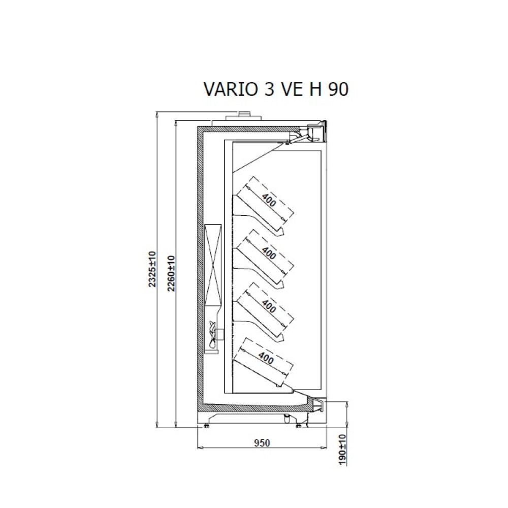 Vitrīna VARIO 3 VE 1.25 90H REMOTE (VR330.900H.VE)