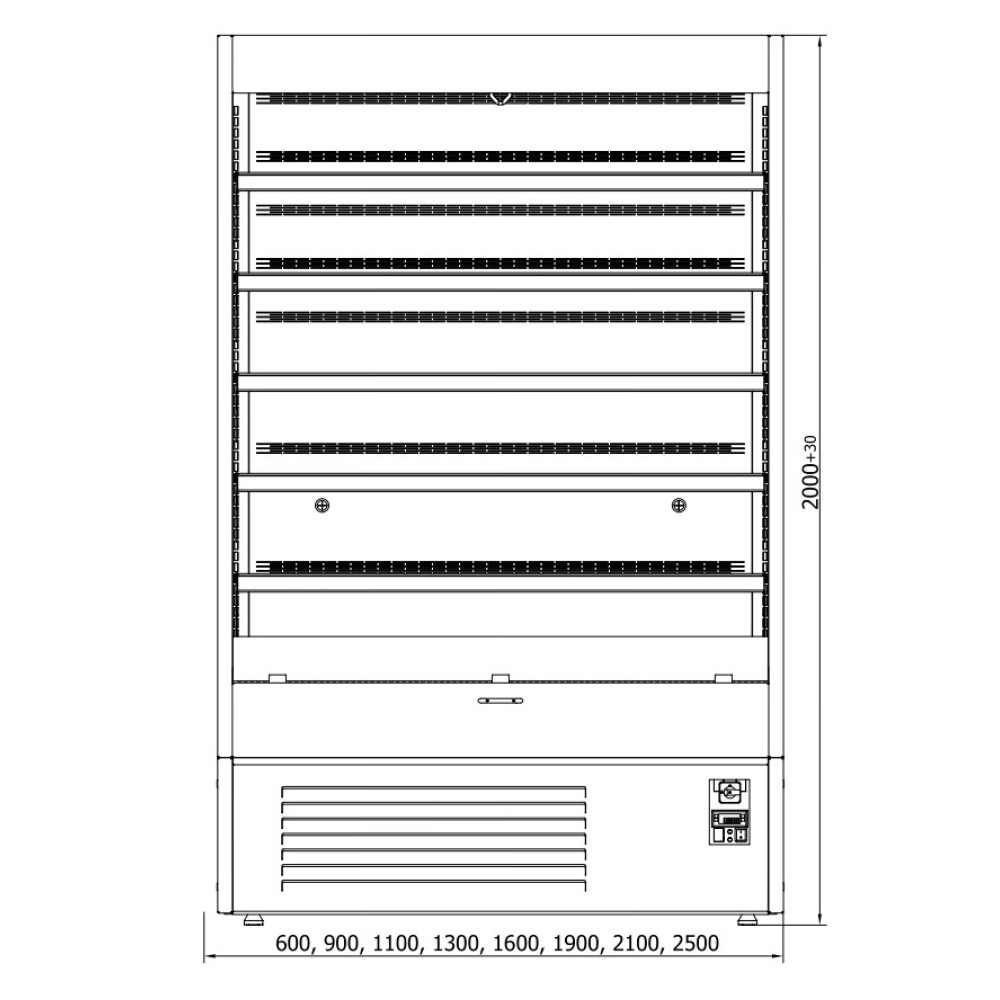 Vitrīna MINI VARNA 250 DP (R-1-MVR-250/60-DP)