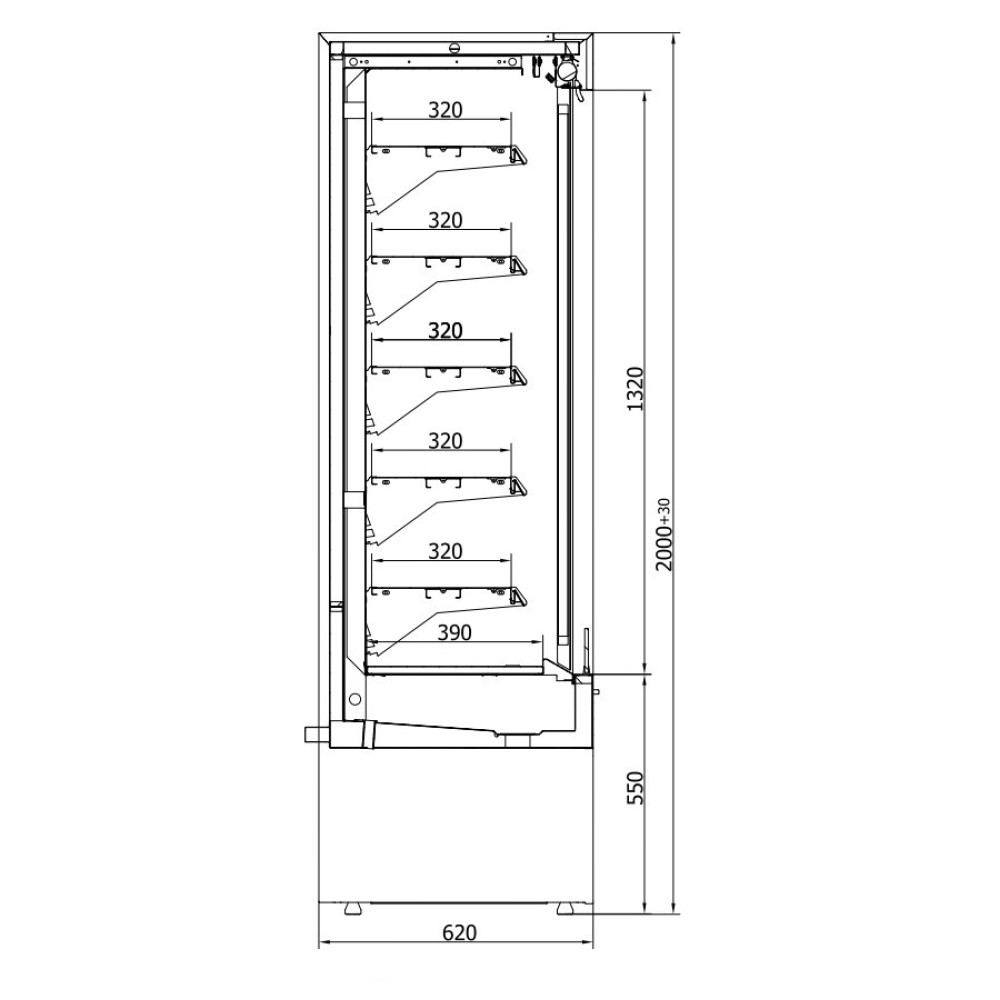 Vitrīna MINI VARNA 250 DP (R-1-MVR-250/60-DP)