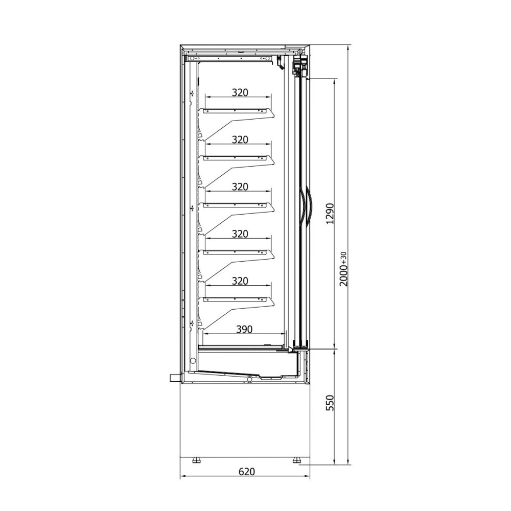 Vitrīna MINI VARNA 250 DP (R-1-MVR-250/60-DP)