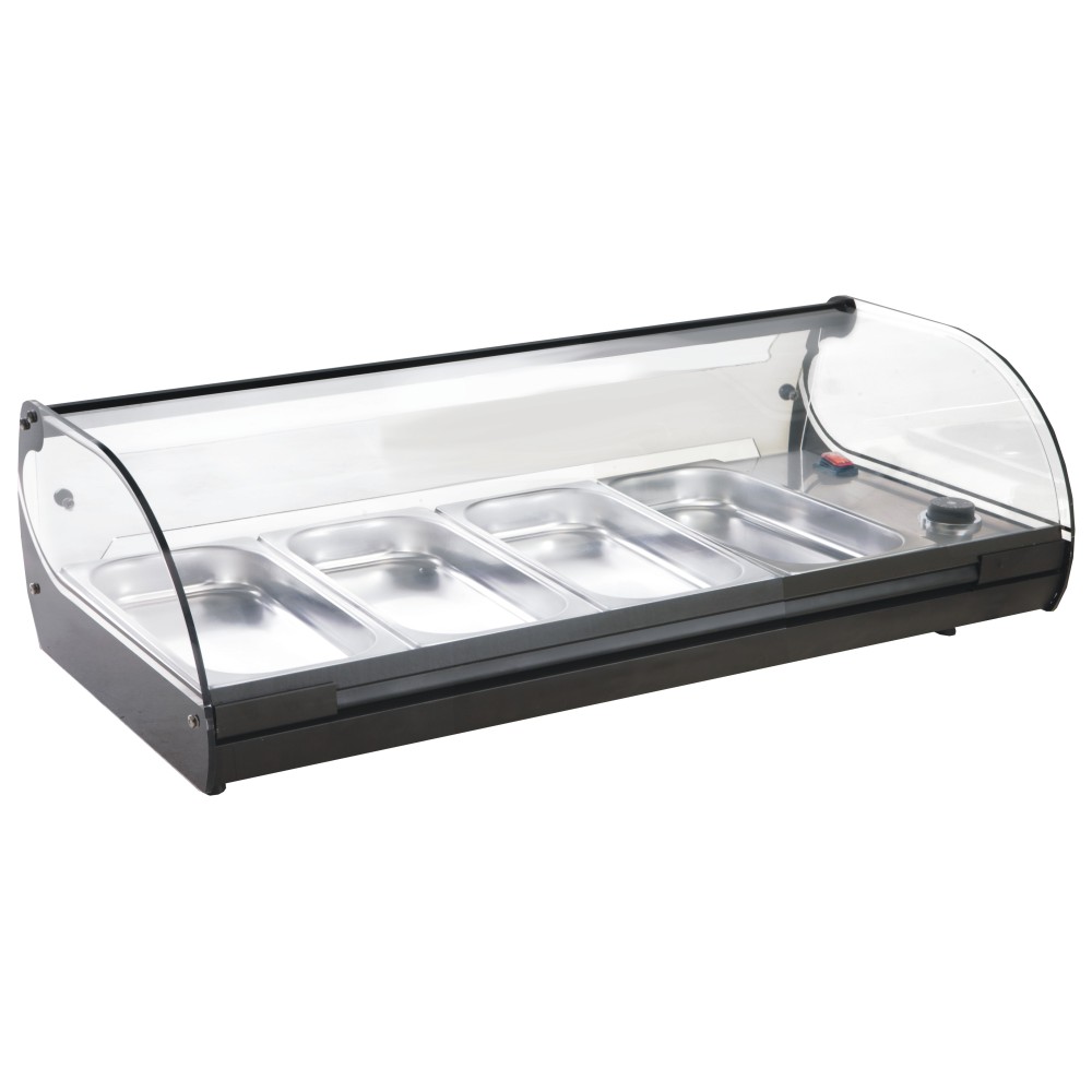 Karstā vitrīna GN traukiem Cristal 4 | 4x GN 1/3 (05-70525BK)