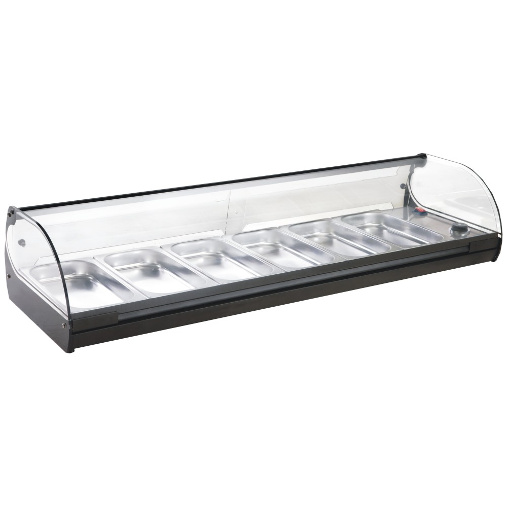 Karstā vitrīna GN traukiem Cristal 6 | 6x GN 1/3 (05-70526BK)