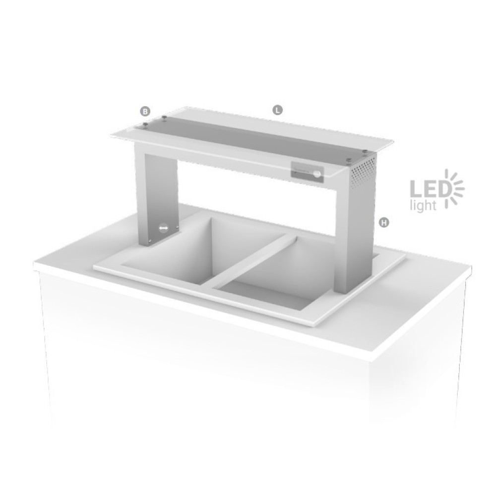 Plaukts ar LED apgaismojumu bufetei 743 mm (LPA12-74/40/40)