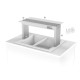Plaukts ar LED apgaismojumu bufetei 743 mm (LPA12-74/40/40)