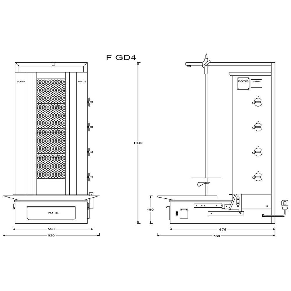 Gāzes giross F GD4/S 70kg (PG7402/ PG7403)