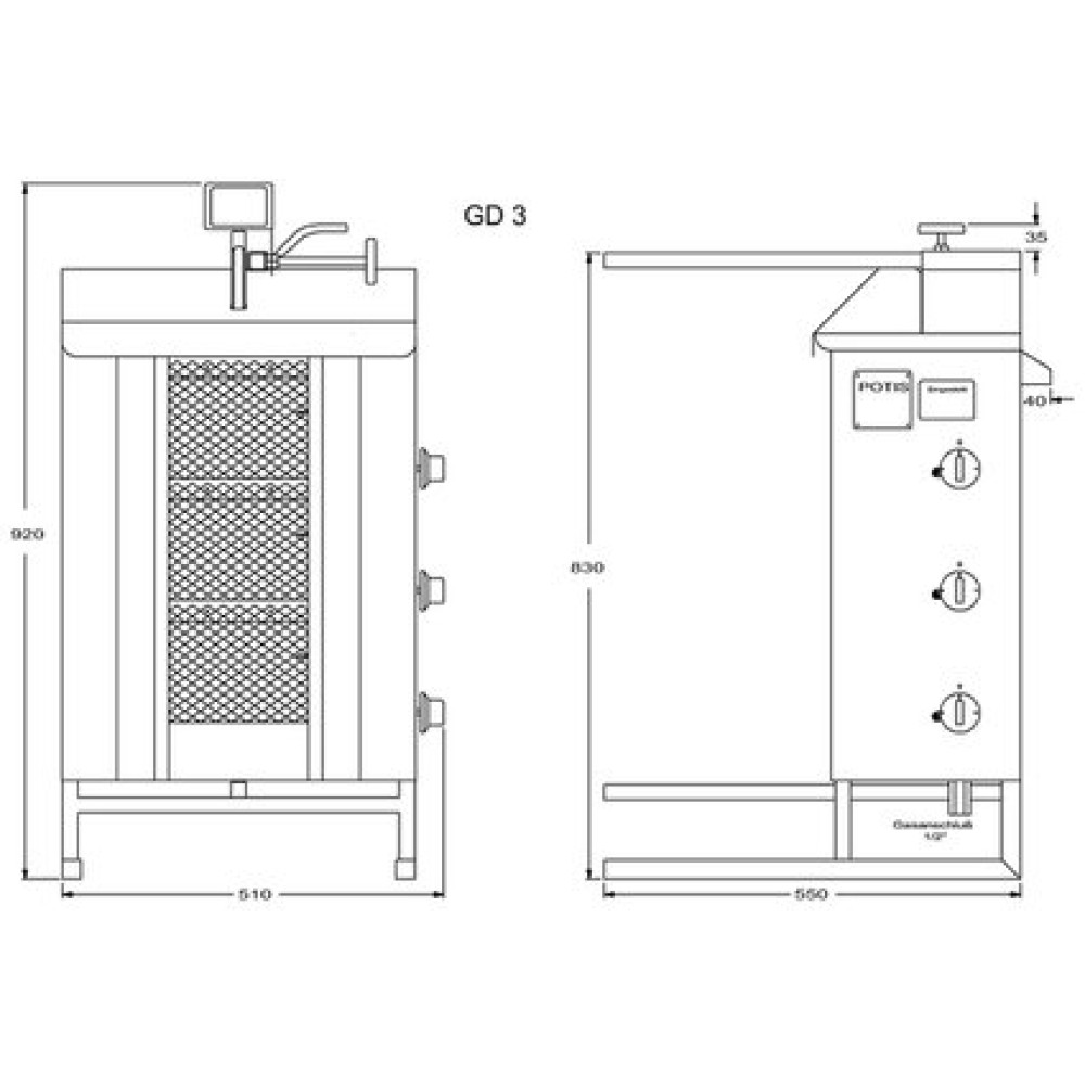 Gāzes giross GD3/S 40kg (PG1302/ PG1303)