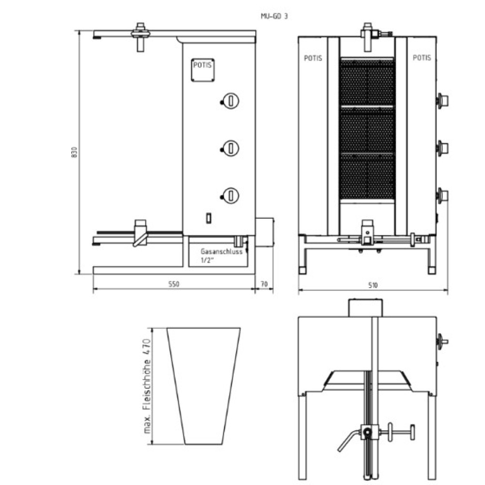 Gāzes giross MU GD3/S 40kg (PG4302/ PG4303)