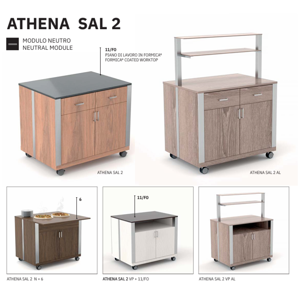 NEITRĀLS MODULIS AR AUGŠĒJIEM PLAUKTIEM UN DURVĪM, BEZ ATVILKNĒM ATHENA SAL N2 AL (010MOATHN2AL)