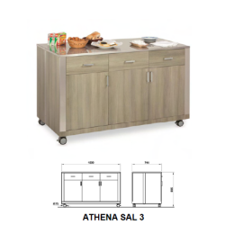 NEITRĀLS MODULIS AR DURVĪM UN ATVILKNĒM ATHENA SAL 3