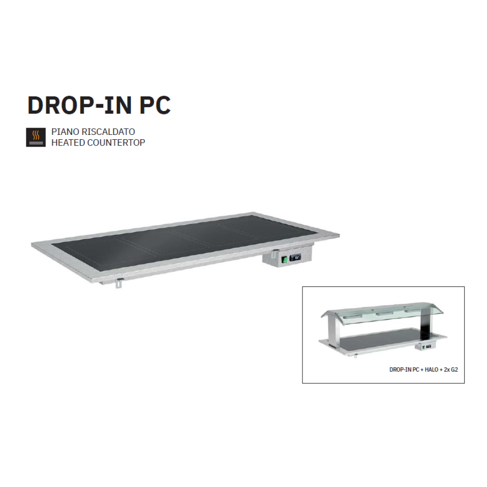 RŪDĪTĀ STIKLA KARSTĀ VIRSMA DROP-IN-5PC (006INDROP5PC)