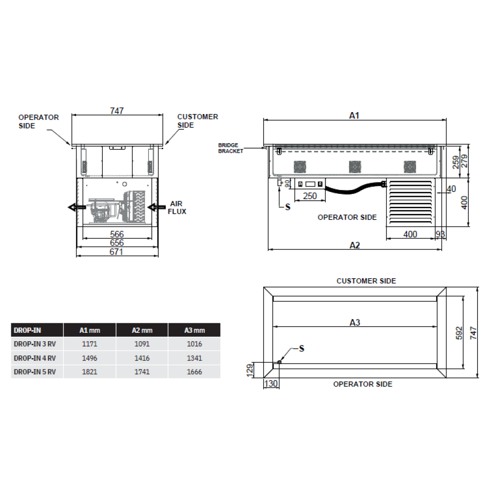 AUKSTAIS MARMĪTS AR VENTILATORU DROP-IN-4RV (006INDROP4R/V)