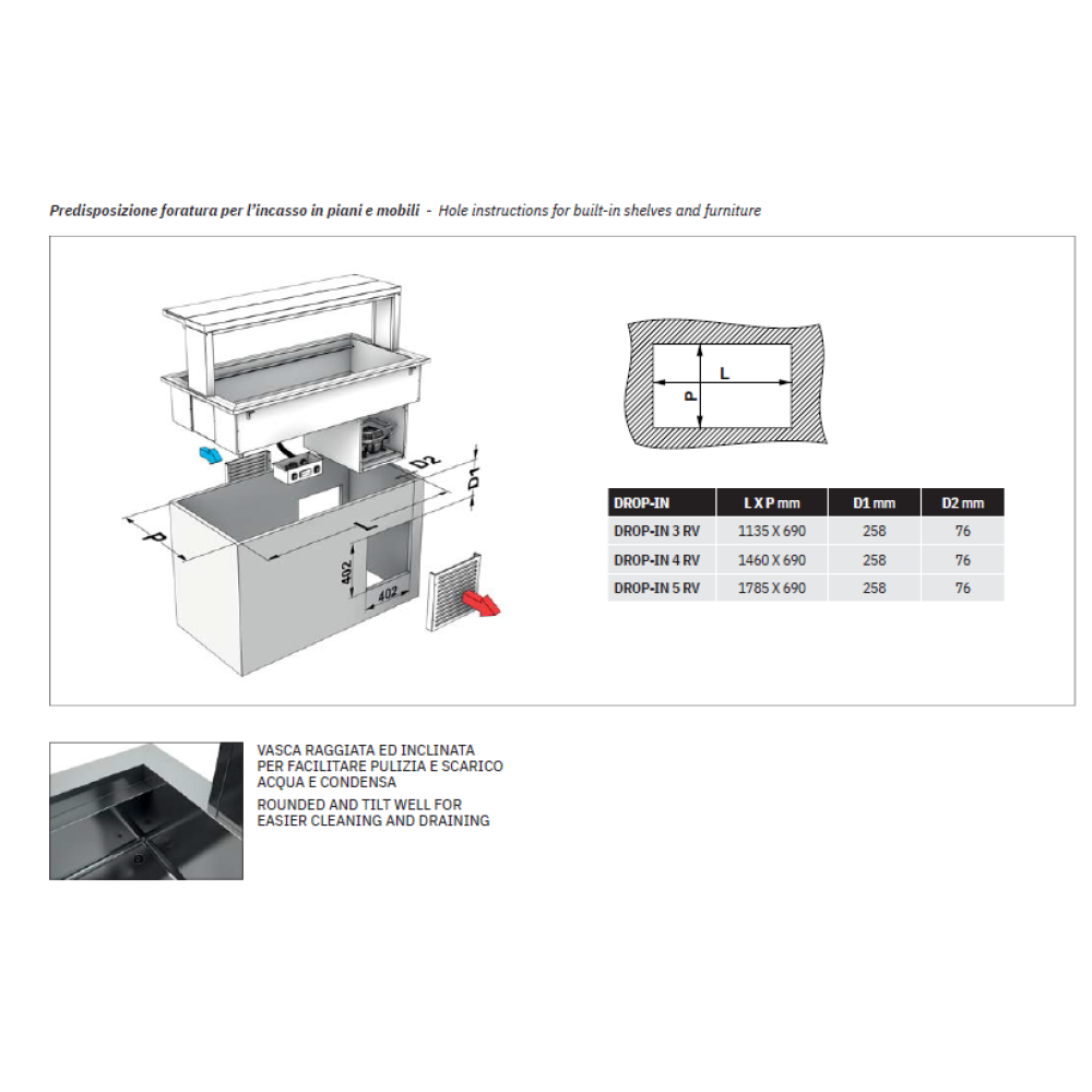AUKSTAIS MARMĪTS AR VENTILATORU DROP-IN-4RV (006INDROP4R/V)