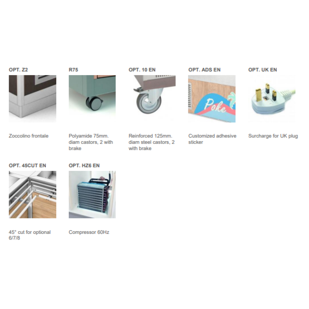AUKSTĀ BUFETE AR N/TĒRAUDA DARBA VIRSMU OMNIA 2PR-IN (01900OM2PR/IN)