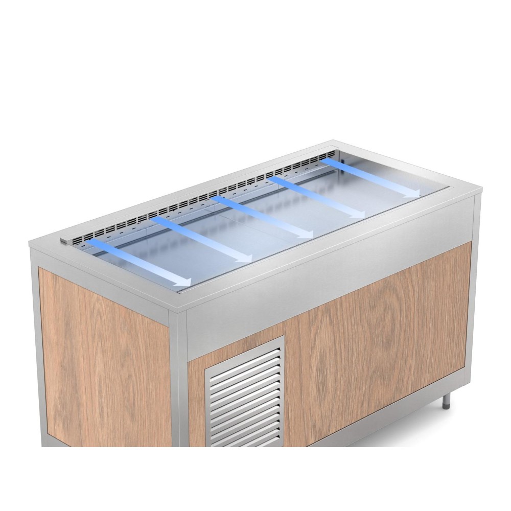 AUKSTĀ BUFETE AR VENTILATORU UN IZTVAICĒTĀJU OMNIA 3RV-E (01900OM3RV/E)