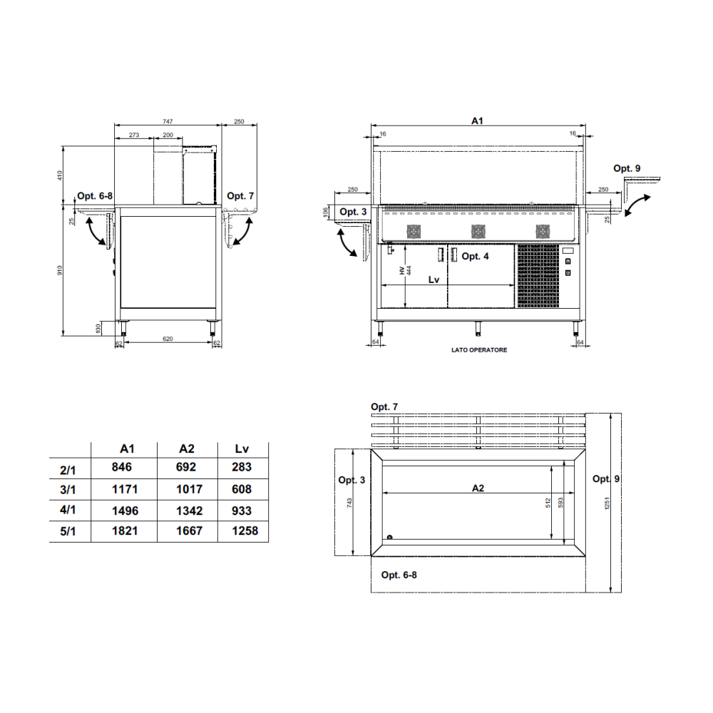 AUKSTĀ BUFETE AR VENTILATORU OMNIA 4RV (01900OM4RV)