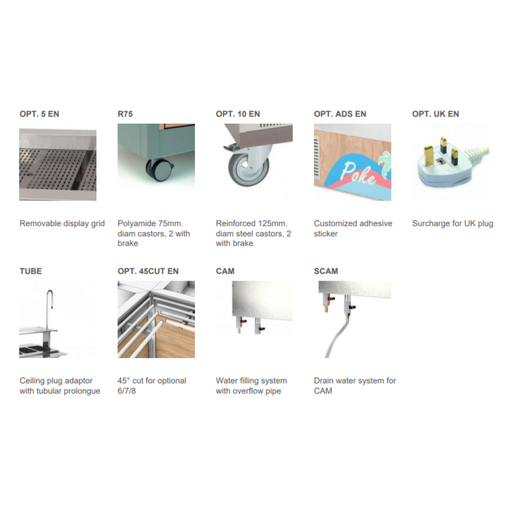 APSILDĀMĀ BUFETE AR VENTILATORU UN APAKŠĒJO NODALĪJUMU OMNIA 5BM/SC (01900OM5BMSC)