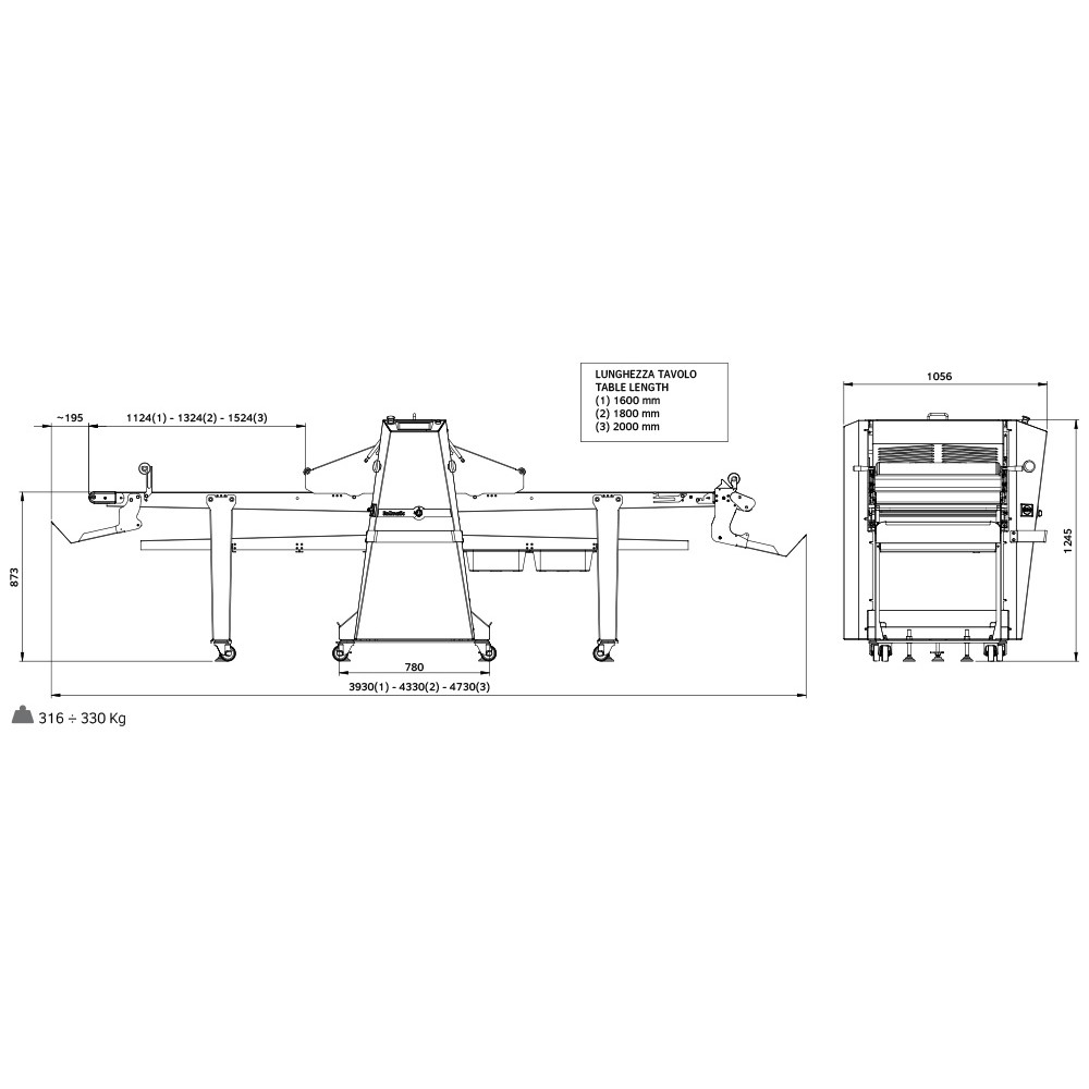 Automātiskais mīklas rullis R65AXP-T/20