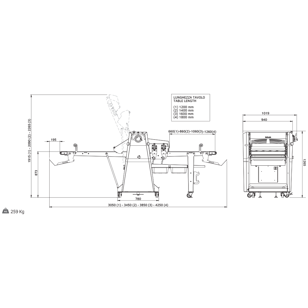 Mīklas rullis R65-T/16