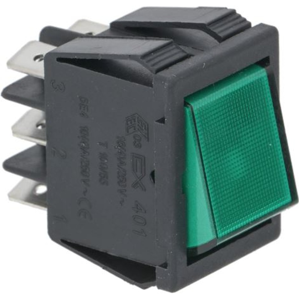CHANGEOVER SWITCH 2 POLE GREEN 16A 250V (3319030)