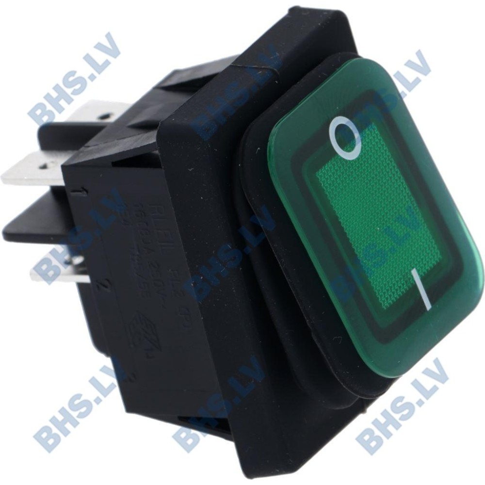 SWITCH DOUBLE POLE GREEN 16A 250V (L5172553)