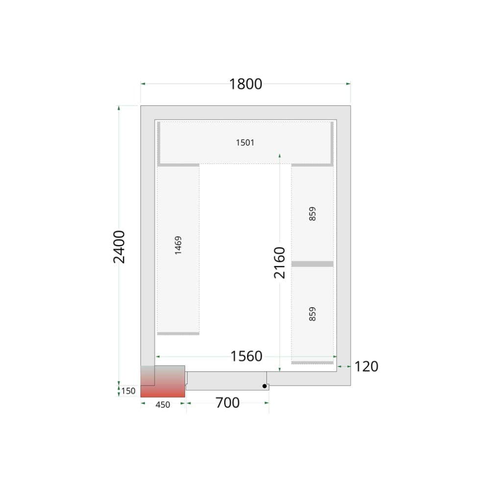 Plauktu sistēmas komplekts CRNF1824 kamerai (46227)