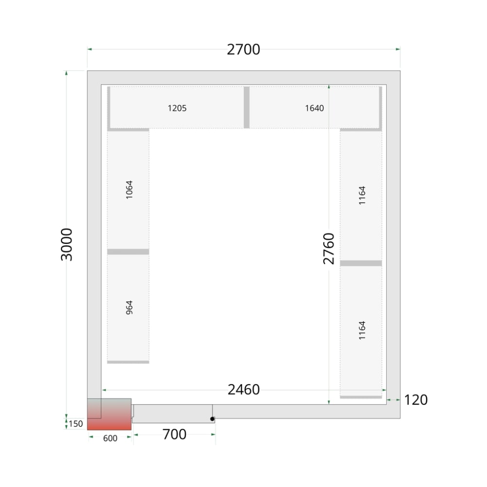 Plauktu sistēmas komplekts CRNF2730 kamerai (46232)