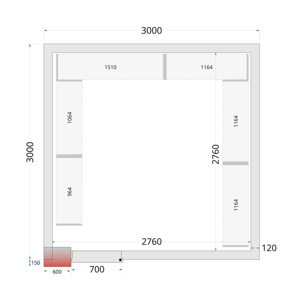 Plauktu sistēmas komplekts CRNF3030 kamerai (46233)