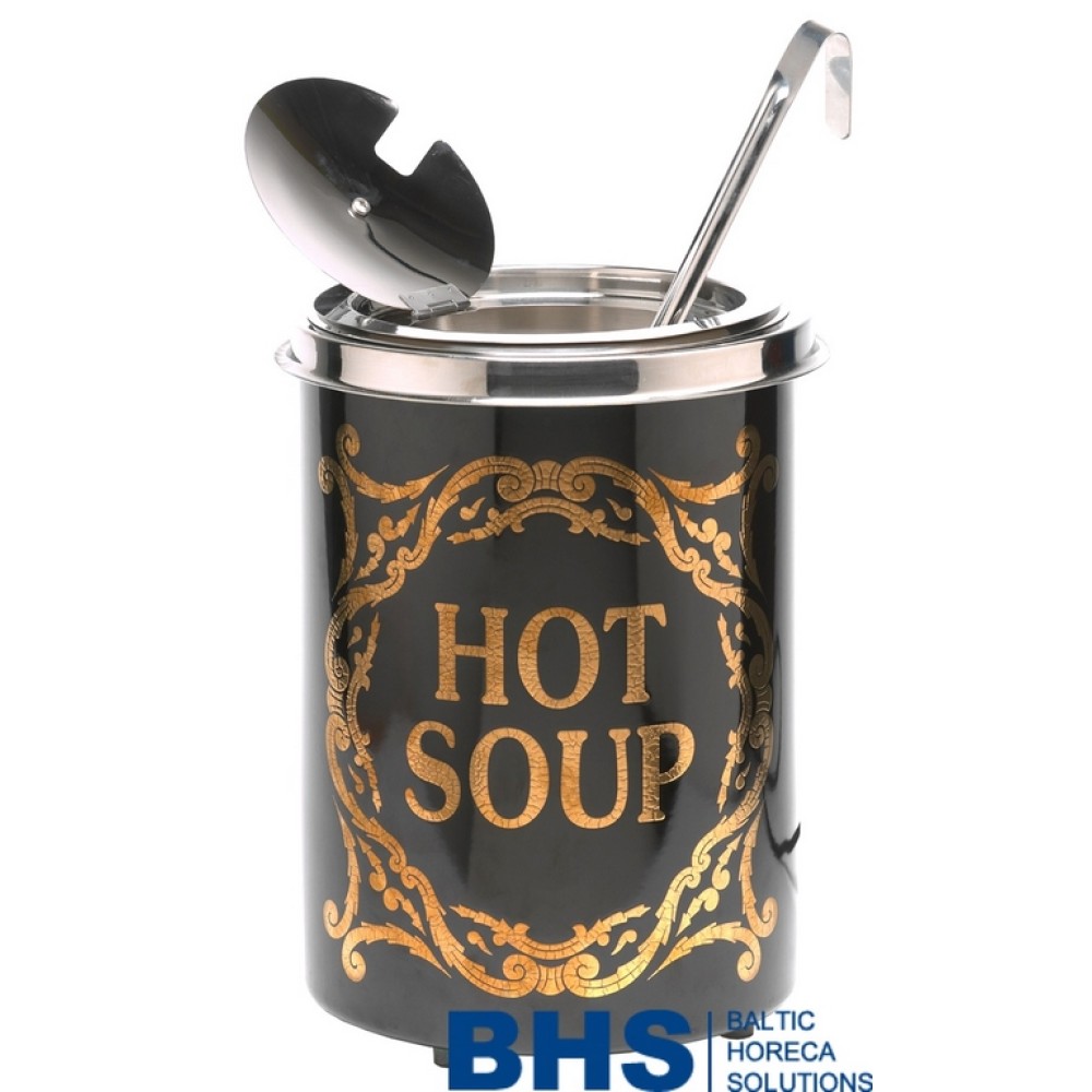 Elektriskais zupas katls Hot Soup, ar zeltu dekoru (Neumarker) Elektriskais zupas katls Hot Soup, ar zeltu dekoru