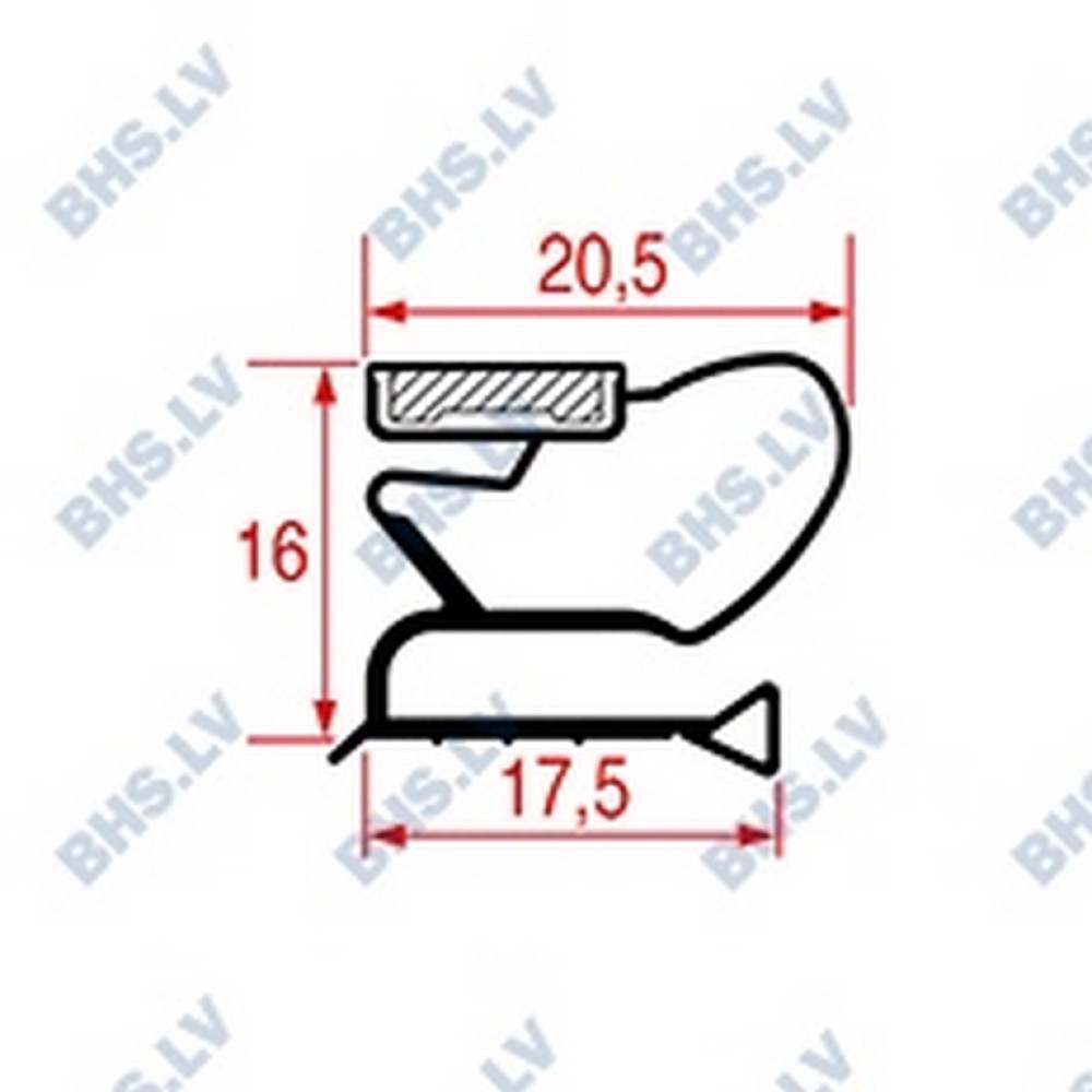 MIDDLE EDGED GASKET 1540x729 mm (L3286066)