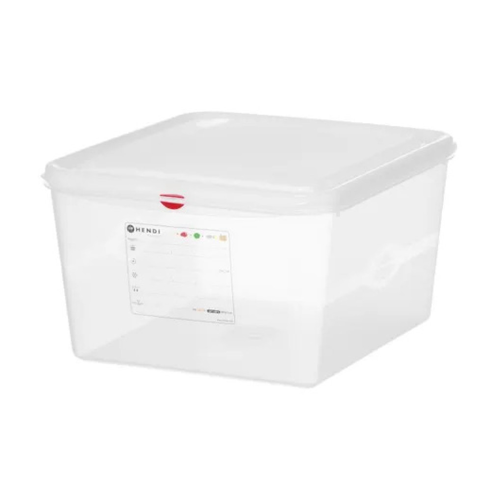 GN 2/3 H-200 mm ar vāku, polipropilēna, 19 l (873328)