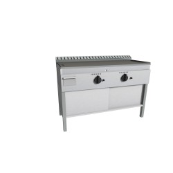 Gāzes gluda grilvirsma ar bīdamām durvīm FRY-TOP FTSPS/2GK.BC