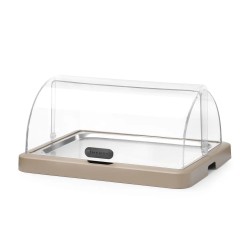 Aukstais displejs marmīts ar roll-top vāku 460x355x(H)220mm, bēšs