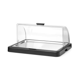 Aukstais displejs marmīts ar roll-top vāku 460x355x(H)220mm, melns