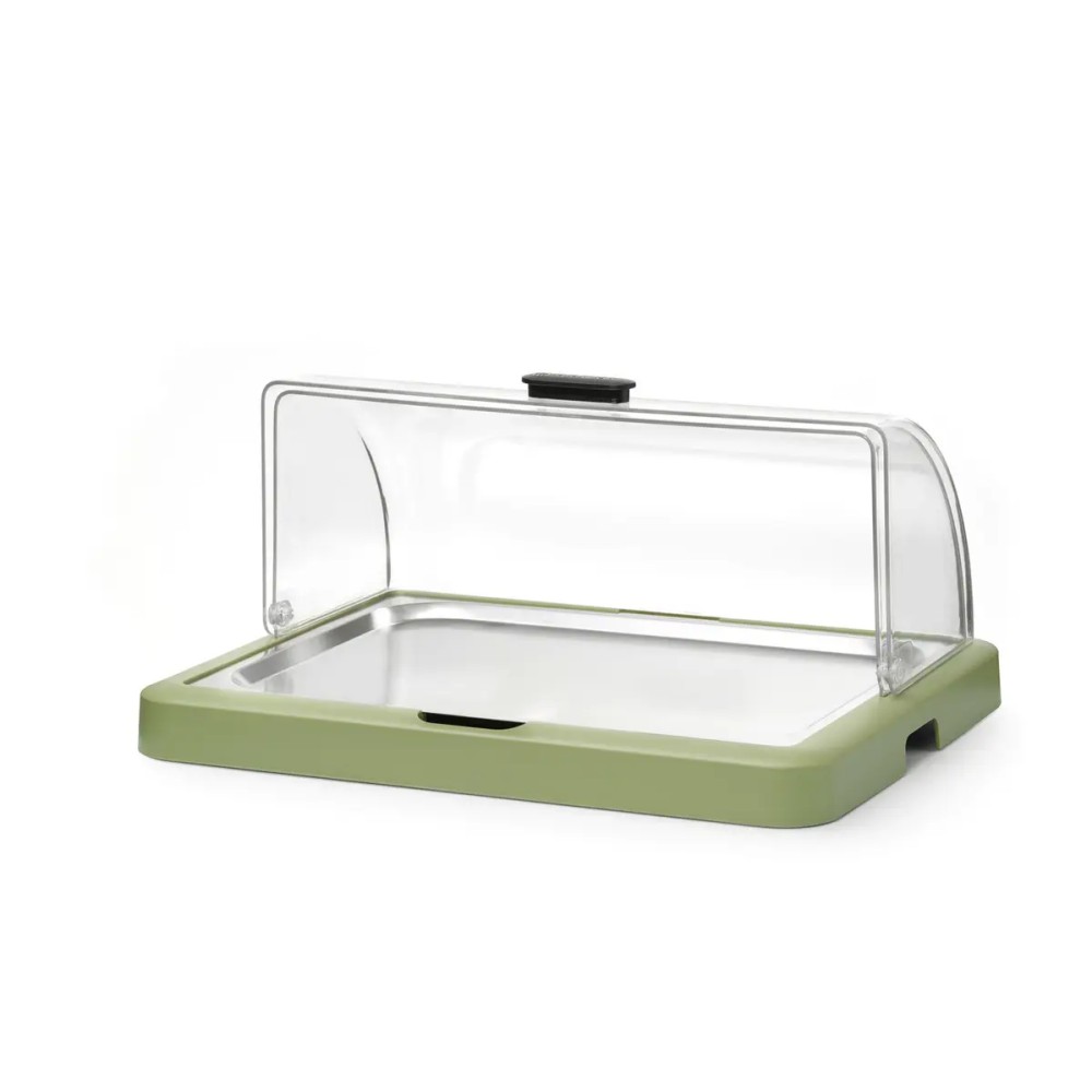 Aukstais displejs marmīts ar roll-top vāku 460x355x(H)220mm, zaļš (871966)