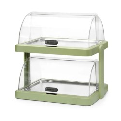 Dubultais aukstais displeja marmīts ar roll-top vāku 480×355×(H)480 mm, zaļš