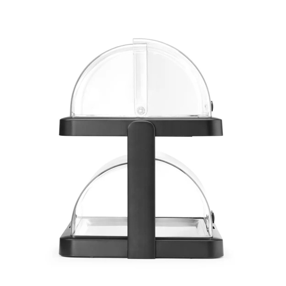 Dubultais aukstais displeja marmīts ar roll-top vāku 480×355×(H)480 mm, melns (871812)