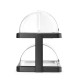 Dubultais aukstais displeja marmīts ar roll-top vāku 480×355×(H)480 mm, melns (871812)