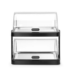 Dubultais aukstais displeja marmīts ar roll-top vāku 480×355×(H)480 mm, melns