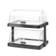 Dubultais aukstais displeja marmīts ar roll-top vāku 480×355×(H)480 mm, melns (871812)